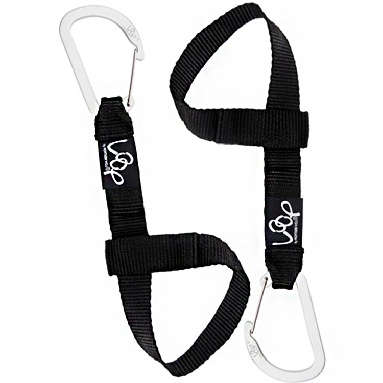 Loop Fastening Strap With Carabiner 2-pack
