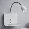 Wall Lamp With Shelf And USB Port