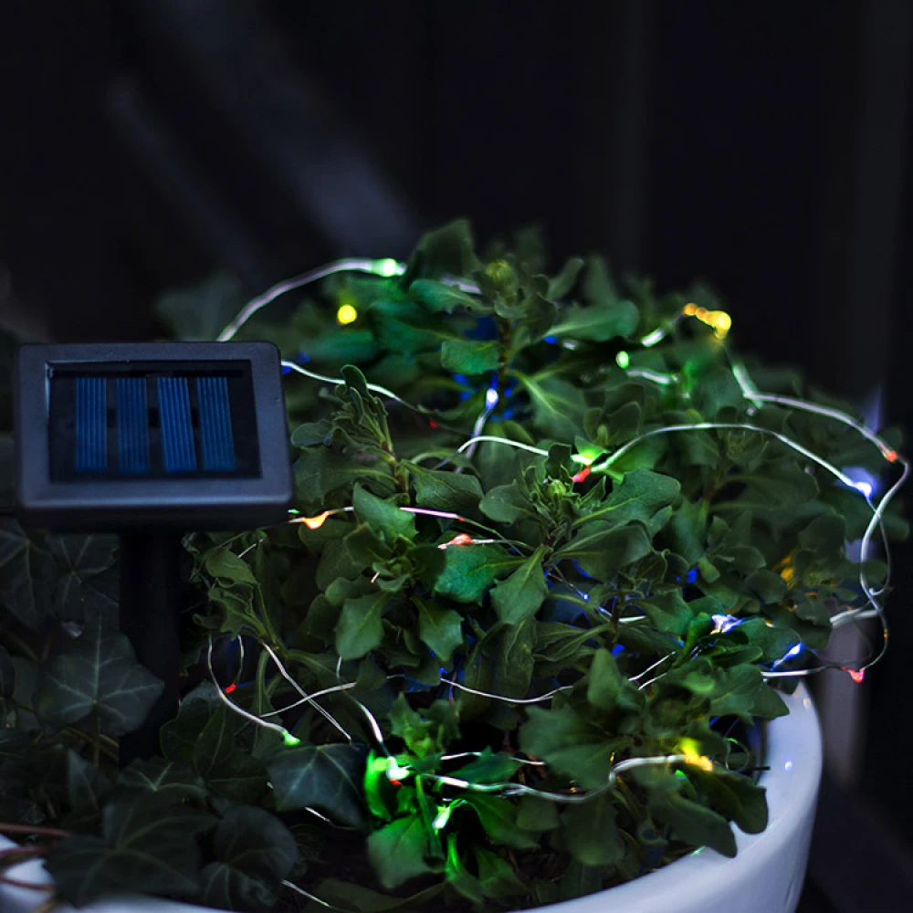 Solar-powered String Lights With Coloured Lamps - Image 2