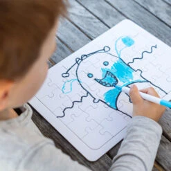 Plain White Jigsaw Puzzle, 30 Pieces