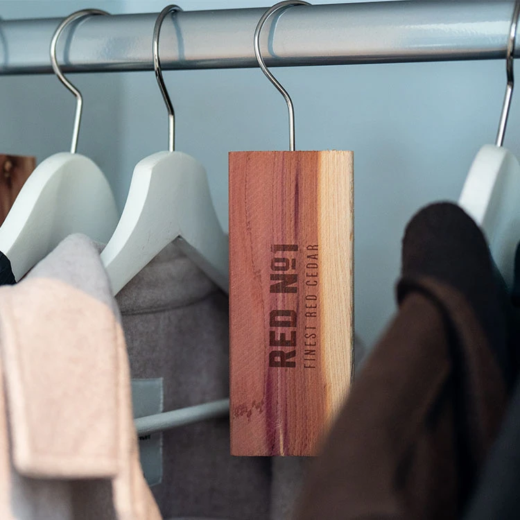 Red Cedar Blocks With Hooks, Pack Of Six