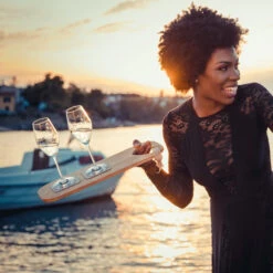 Magnetic Champagne Glasses In Crystal Silwy, 2-pack