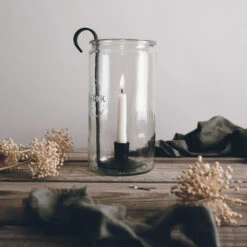 Candle Holder With Glass Jar