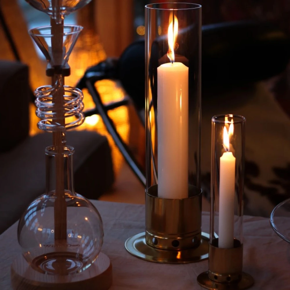 Candle Holder With Storm Glass, Large - Image 4